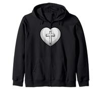 Faith and Fairway Christian Golf Heart Cross Sweat à Capuche
