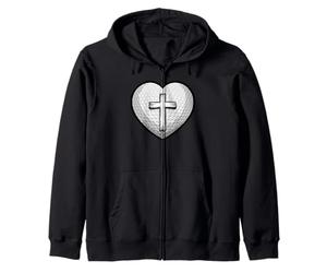 Faith and Fairway Christian Golf Heart Cross Sweat à Capuche