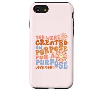 Faith and Positivity Flower Message rétro réconfortant Coque pour iPhone SE (2020) / 7/8
