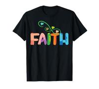 Faith avec des cœurs colorés et un effet artistique T-Shirt