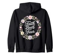 Faith Beats Fear Inspiration missionnaire Sweat à Capuche
