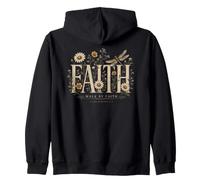 Faith Bible Verse Wildflowers Libellule chrétienne Sweat à Capuche