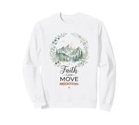 Faith Can Move Mountains Aquarelle Nature Art Sweatshirt