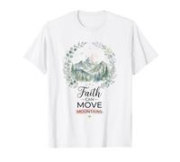 Faith Can Move Mountains Aquarelle Nature Art T-Shirt