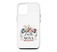 Faith Can Move Mountains Aquarelle spirituelle Coque pour iPhone 12/12 Pro