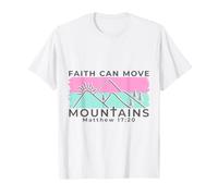 Faith Can Move Mountains Art de l'écriture chrétienne T-Shirt
