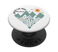 Faith Can Move Mountains Boho Floral Mountain Flower Heart PopSockets PopGrip Adhésif