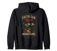 Faith Can Move Mountains Christian Mountains Randonnée Sweat à Capuche