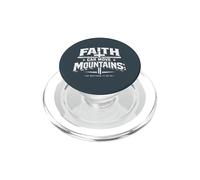 Faith Can Move Mountains Design Écriture chrétienne PopSockets PopGrip pour MagSafe