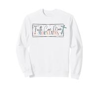 Faith Can Move Mountains Écriture chrétienne Sweatshirt