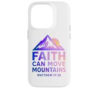 Faith Can Move Mountains Matthew 17:20 Christianisme Coque pour iPhone 14 Pro