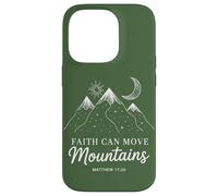 Faith Can Move Mountains Matthew 17:20 Inspiration Coque pour iPhone 14 Pro