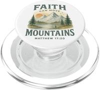 Faith Can Move Mountains Matthew 17:20 Watercolor Hand Drawn PopSockets PopGrip pour MagSafe