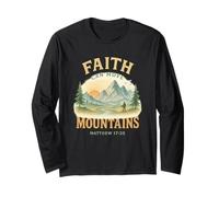 Faith Can Move Mountains Matthew 17:20 Watercolor Scene Manche Longue