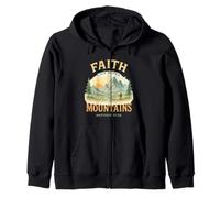 Faith Can Move Mountains Matthew 17:20 Watercolor Scene Sweat à Capuche