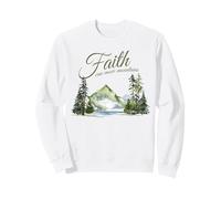 Faith Can Move Mountains - Matthew 17:20 Women Girls Nature Sweatshirt