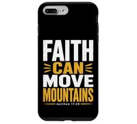 Faith Can Move Mountains Matthieu 17:20 Bible chrétienne Coque pour iPhone 7 Plus/8 Plus