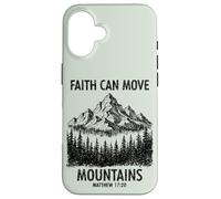 Faith Can Move Mountains Matthieu 17 20 Verset chrétien Coque pour iPhone 16