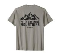 Faith Can Move Mountains Verse de la Bible Christian Grunge T-Shirt