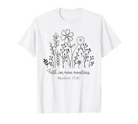Faith Can Move mountaintains chrétiens Hommes Femmes Amour Dieu Jésus T-Shirt