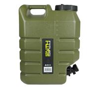 FAITH CARP TACKLE Jerrycan d'eau avec Robinet - 15 LTR - Polyéthylène Vert - Réservoir d'eau - Conteneur d'eau - Bidon d'eau - Distributeur d'eau - Robinet d'eau - avec Robinet de Distribution