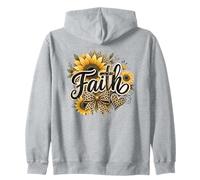 Faith Croix-Tournesol Imprimé Léopard Croyant Sweat à Capuche
