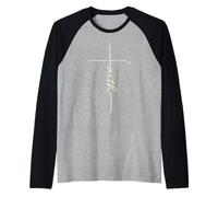 Faith Cross Minimalist Christian Design for Believers Manche Raglan
