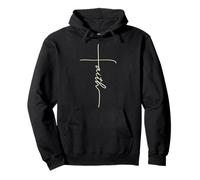 Faith Cross Minimalist Christian Design for Believers Sweat à Capuche