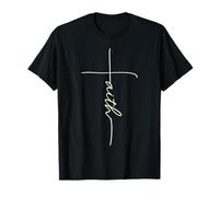 Faith Cross Minimalist Christian Design for Believers T-Shirt