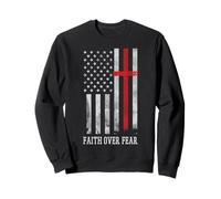 Faith Drapeau américain Chrétien Patriotique Dieu Jésus Hommes Femmes Enfants Sweatshirt