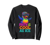 Faith est Aussi Cool Que la Glace, drôle et Mignon Pingouin Christian Sweatshirt
