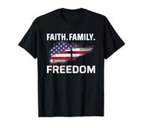 Faith Family Freedom Cross Flag T-Shirt