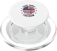 Faith Family Liberté Drapeau américain Patriote USA Christian PopSockets PopGrip pour MagSafe