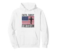 Faith Family Liberté Drapeau américain Patriote USA Christian Sweat à Capuche