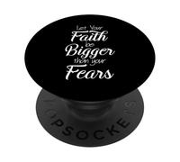 Faith Fear Bible Verset chrétien Dieu Jésus Prière Religieuse PopSockets PopGrip Adhésif