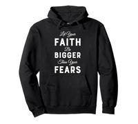 Faith Fear Verse Bible Dieu Chrétien Jésus Prière Religieux Sweat à Capuche