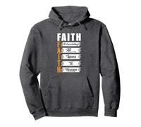 Faith Forwarding All Issues to Heaven Catholique Sweat à Capuche, Unisexe pour Adultes, Chiné Foncé, M