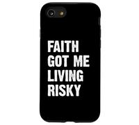 Faith Got Me Living Risky Coque pour iPhone SE (2020) / 7/8