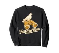 Faith Has Wings Jumelles Colombe chrétienne Sweatshirt