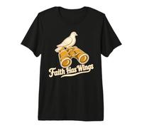Faith Has Wings Jumelles Colombe chrétienne T-Shirt Haut de Gamme
