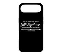 Faith Hope and Love Bible Impression Citation chrétienne Coque pour iPhone Air