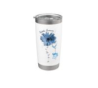 Faith Hope Fight Love Elephant Sunflower Diabetes Awareness Gobelet isotherme en acier inoxydable double paroi