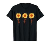 Faith Hope Love Christian Sun Flower Style T-Shirt