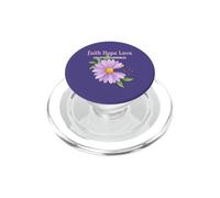 Faith Hope Love Epilepsy Sensibilisation à l'épilepsie Fleur Violette PopSockets PopGrip pour MagSafe