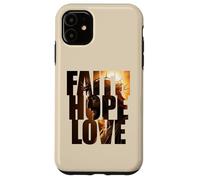 Faith Hope & Love - Jesus Christ Christian Faith Color Text Coque pour iPhone 11