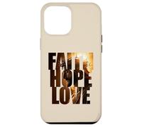 Faith Hope & Love - Jesus Christ Christian Faith Color Text Coque pour iPhone 12 Pro Max