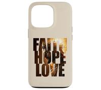 Faith Hope & Love - Jesus Christ Christian Faith Color Text Coque pour iPhone 13 Pro