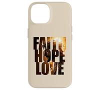 Faith Hope & Love - Jesus Christ Christian Faith Color Text Coque pour iPhone 14