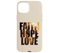 Faith Hope & Love - Jesus Christ Christian Faith Color Text Coque pour iPhone 15 Plus