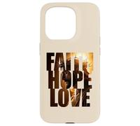 Faith Hope & Love - Jesus Christ Christian Faith Color Text Coque pour iPhone 15 Pro